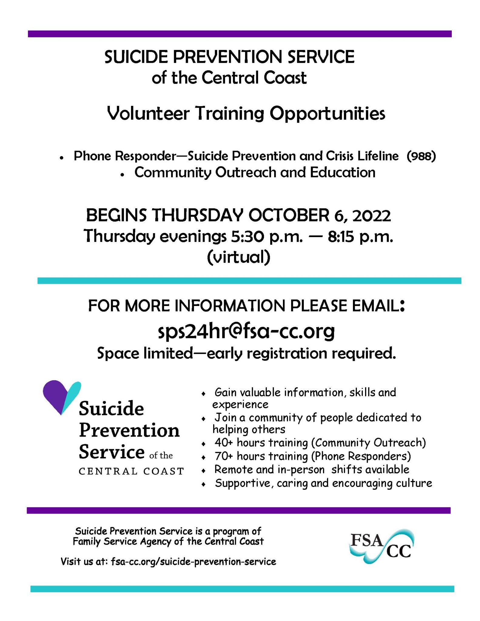 Suicide Prevention Service Volunteer Training